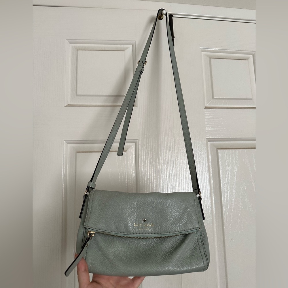 Kate Spade Sage Green Leather Crossbody